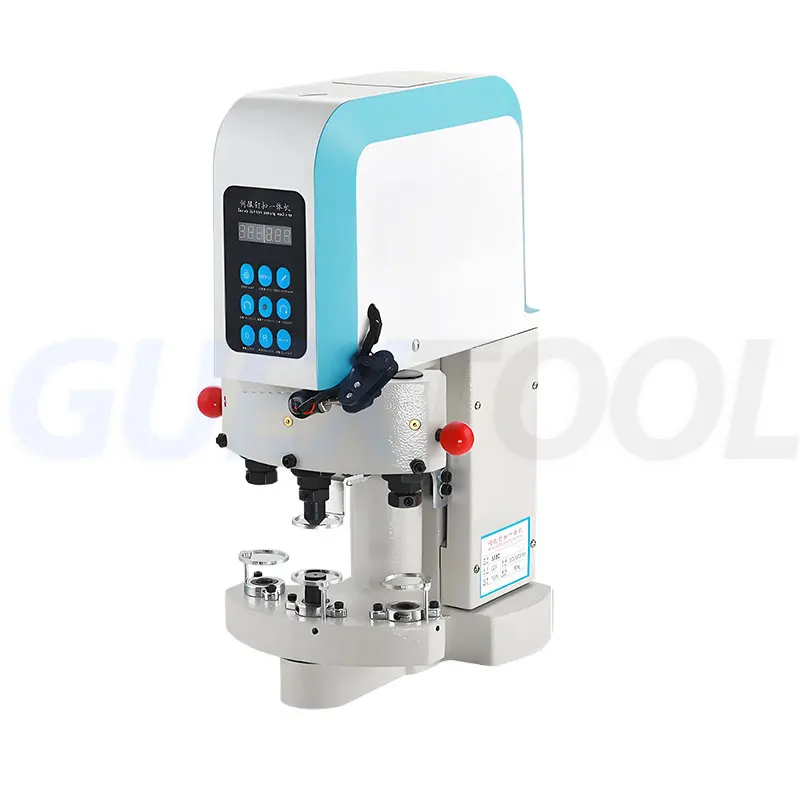 Fully Automatic Three Head Nail Fastening Machine Rivet Chicken Eye Buckle Installation Machine Buttoning Puncher Button Sewier