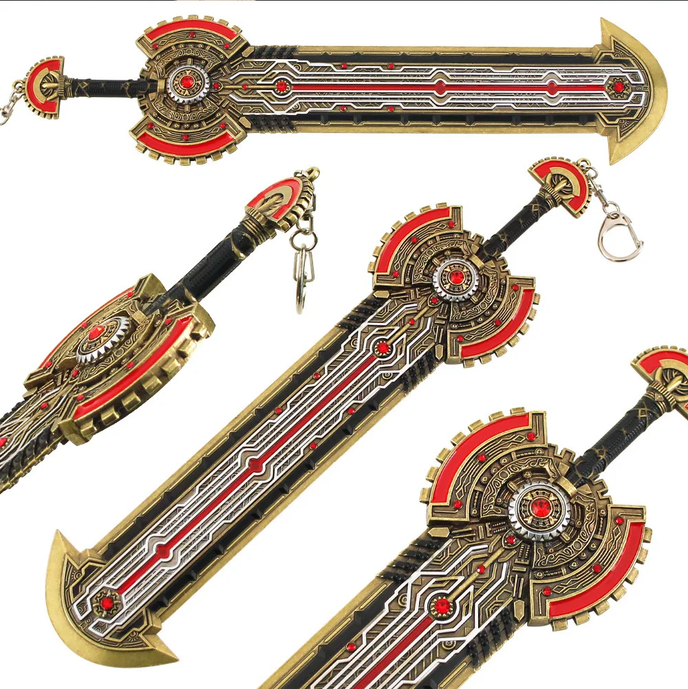 28 سنتيمتر Douluo القارة الروح الأرض أنيمي الأجهزة الطرفية جي Juecheng سلاح سيف الحكم نموذج معدني كامل هدية صندوق الصبي لعبة