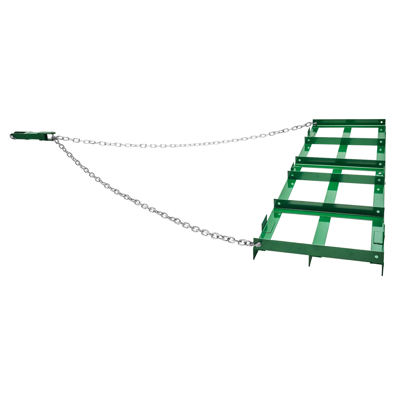 

SucceBuy Drag Harrow 6ft HeavyDuty Tow Behind Drag Harrow with Adjustable Bars&72in Chain Driveway Grader Landscape Rake for ATV