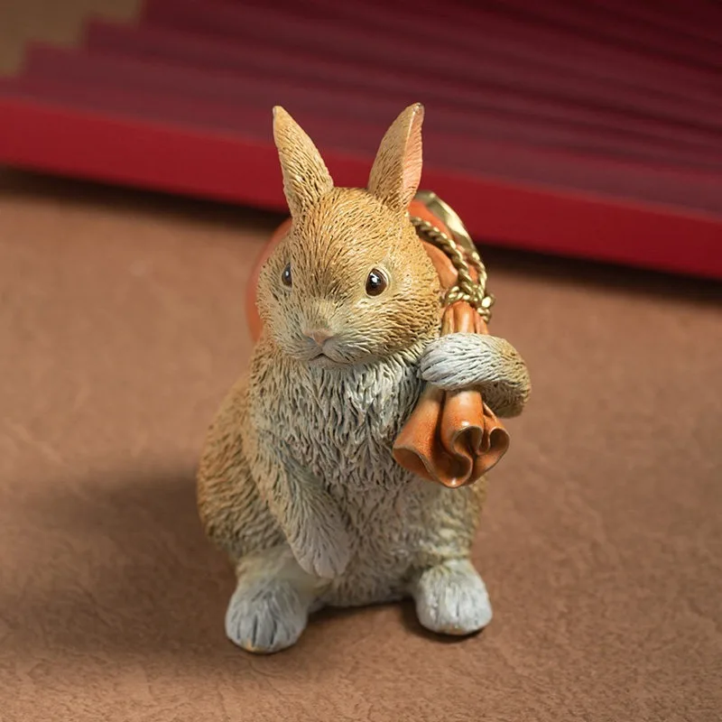 

Красота медного кролика-украшения: яркий и милый мультяшный декор для дома, рабочего стола, ТВ-тумбы, офиса, подарок.
