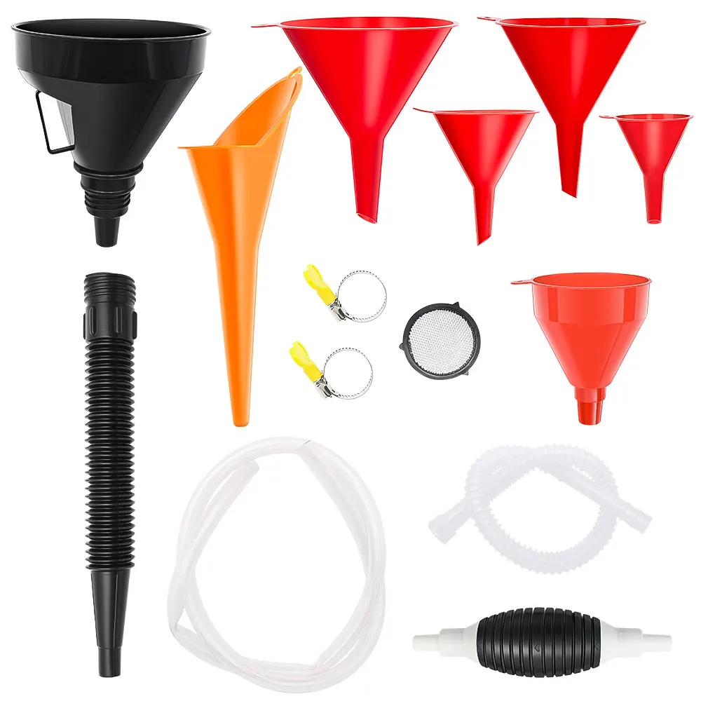 

Автомобильный пластиковый набор воронок с широким горлышком для топлива и масла, многофункциональные гибкие прямоугольные ворота для мотоциклов, водяной охлаждающей жидкости и моторного масла