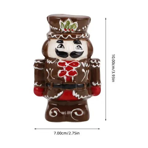 Nötknäppare soldat traditionell keramisk nötknäppare figur juldekoration bordsdekoration festlig prydnad 10 best sales träskulptur - №9