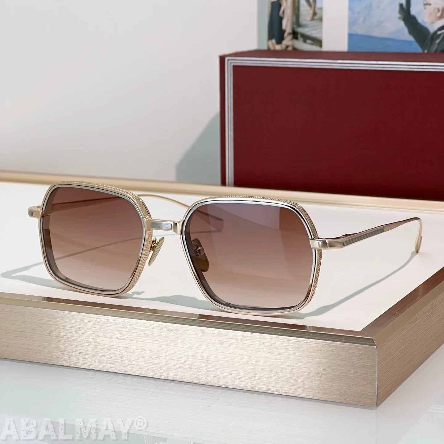 

ADMIRAL 56-18 Top Quality Mens Sunglasses for Women Classic Punk Luxury Acetate Titanium UV400 Designer Sunglasses with box