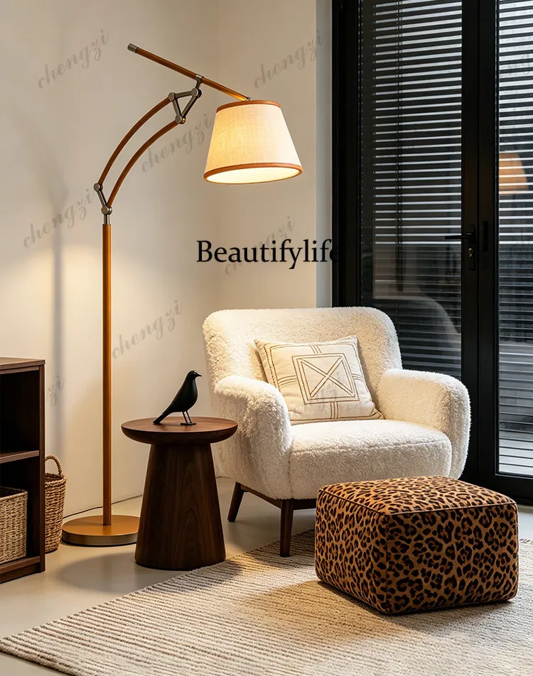 French, Floor Lamp Living Room Bedroom Next to Sofa Premium Adjustable Folding Arm