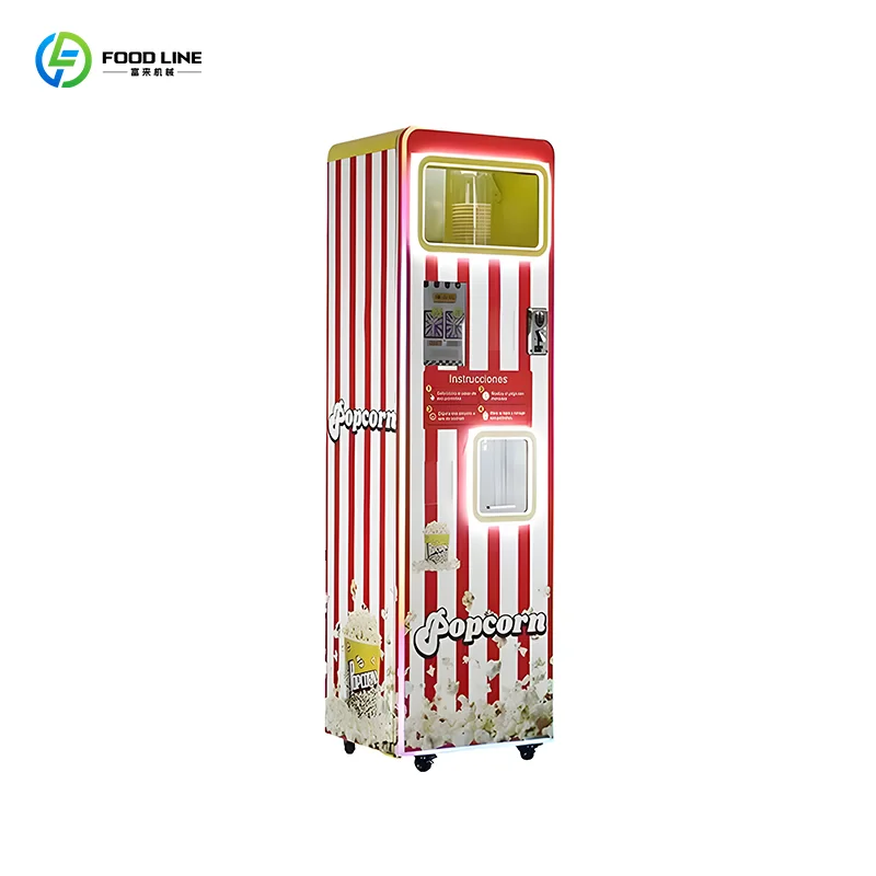 Custom Heavy Duty Popcorn Vending Machine with Real Time Sales Report