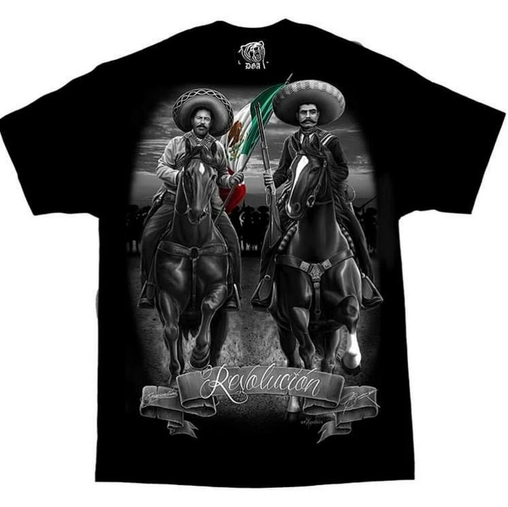 Pancho Villa Revolucion Mexico Chicano Art David Gonzales DGA T Shirt