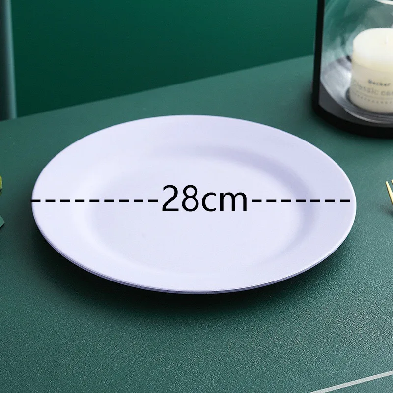 28cm Wheat Straw Dinner Plates Pizza Plate Steak Plate Western Food Large Plate Dessert Plate Dishes