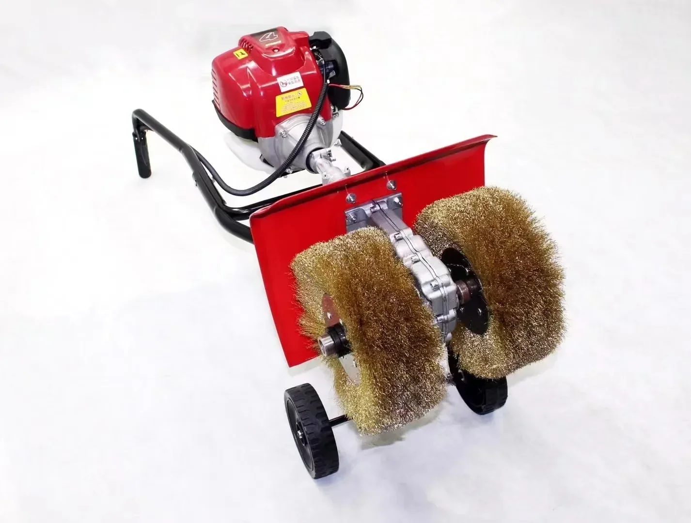 3WFS Grinder Two Stroke 63cc Iron Steel Plate Refurbishment Wire Wheel Hand-Push Color Steel Tile Rust Removerfactory o