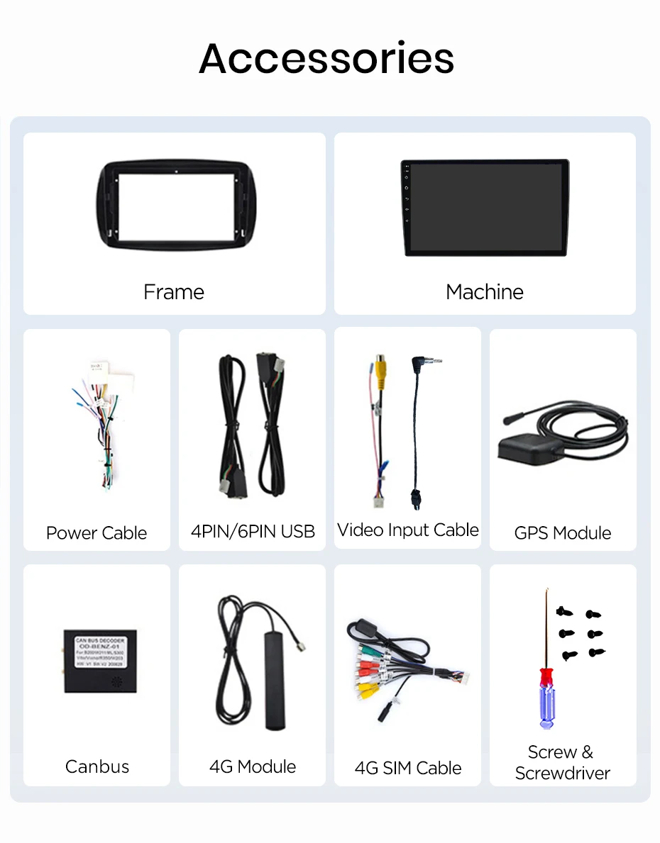 Junsun Kabelloses CarPlay Android Auto Autoradio für Mercedes Benz Smart 453 Fortwo 2014-2020 2 DIN Multimedia-Stereoanlage mit integriertem Lüfter GPS-Navigation SWC Bluetooth FM RDS DSP IPS-Bildschirm Intelligente Autosysteme – Detail 33