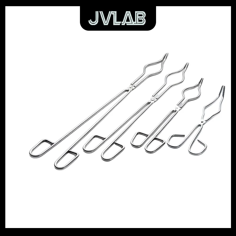 

Chrome Plated Crucible Tongs 20-50cm Anti Slip Stainless Steel Graphite Melting Furnace Pliers Extended Handle​ JVLAB ﻿