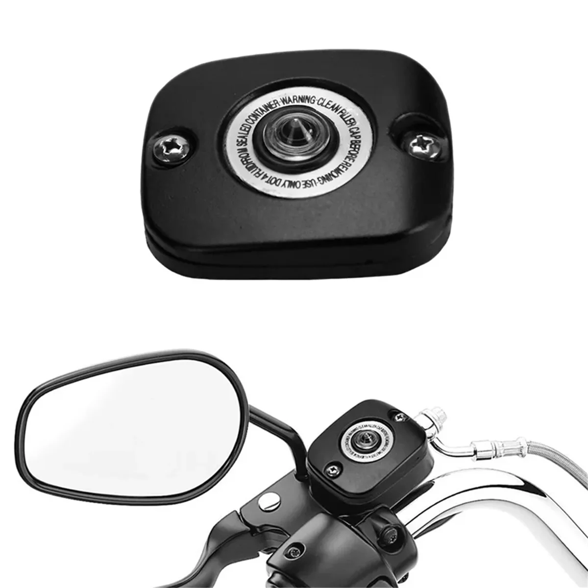 Motorcycle Front Brake Master Cylinder Cover for Dyna Softail Fat Boy Touring Road King Trike Sportster XL