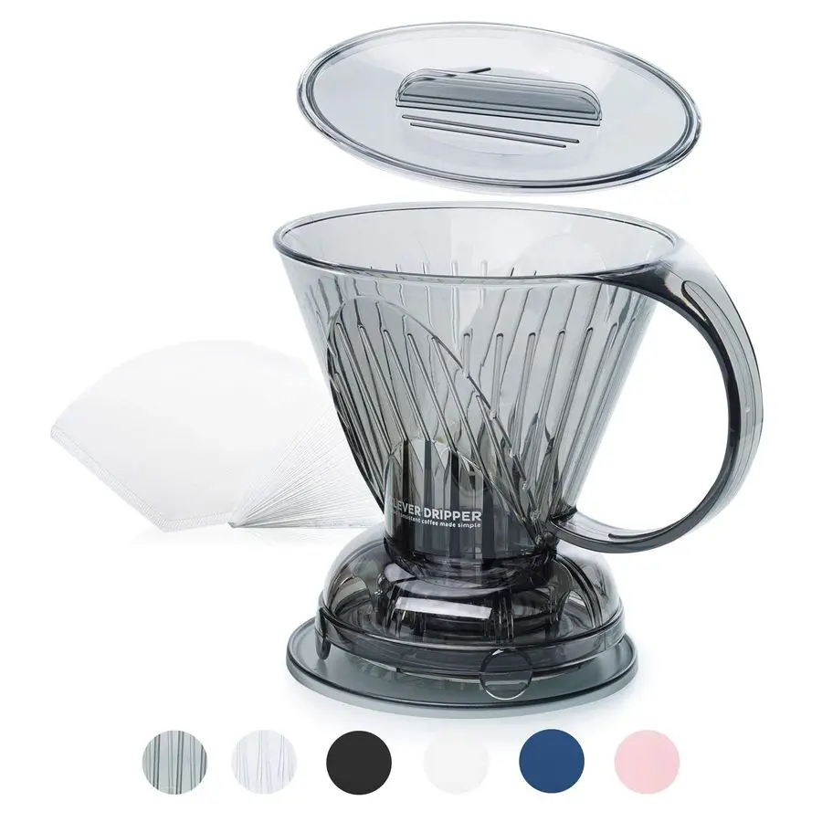 

Coffee Dripper and Filters, Large 18 oz Cloud Baristas Choice Safe BPA Free PlasticIncludes 100 Filters