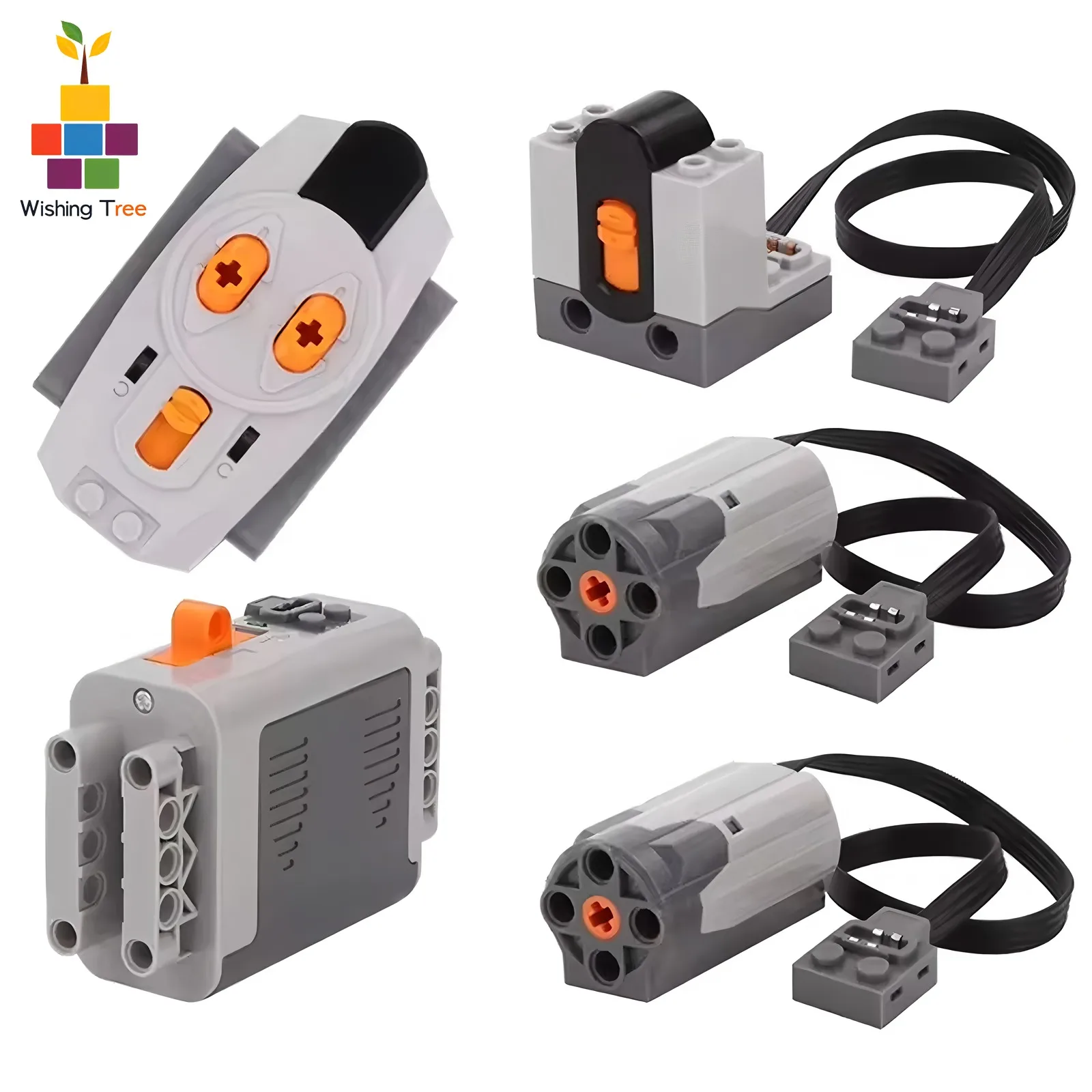 

legoeds-compatible Power Functions Set with M Motors, IR Remote & Battery Box for RC Cars/Robots 8883 8881 8885