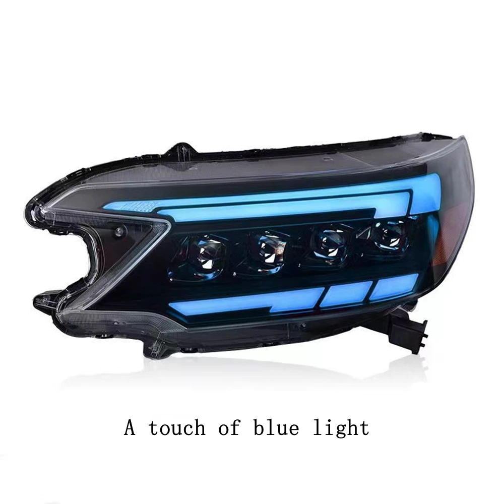 Car Headlight for Honda CRV CR-V 2012-2014 Upgrade Projector 4 Lens ALL LED Dynamic Signal Lamp Front Lamp Assembly