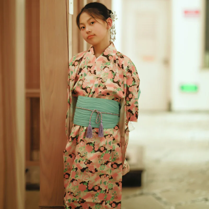 Children's Kimono Bathrobe Summer Japanese Flower Fire Club Special Offer Clearance Sale for Photo Girl