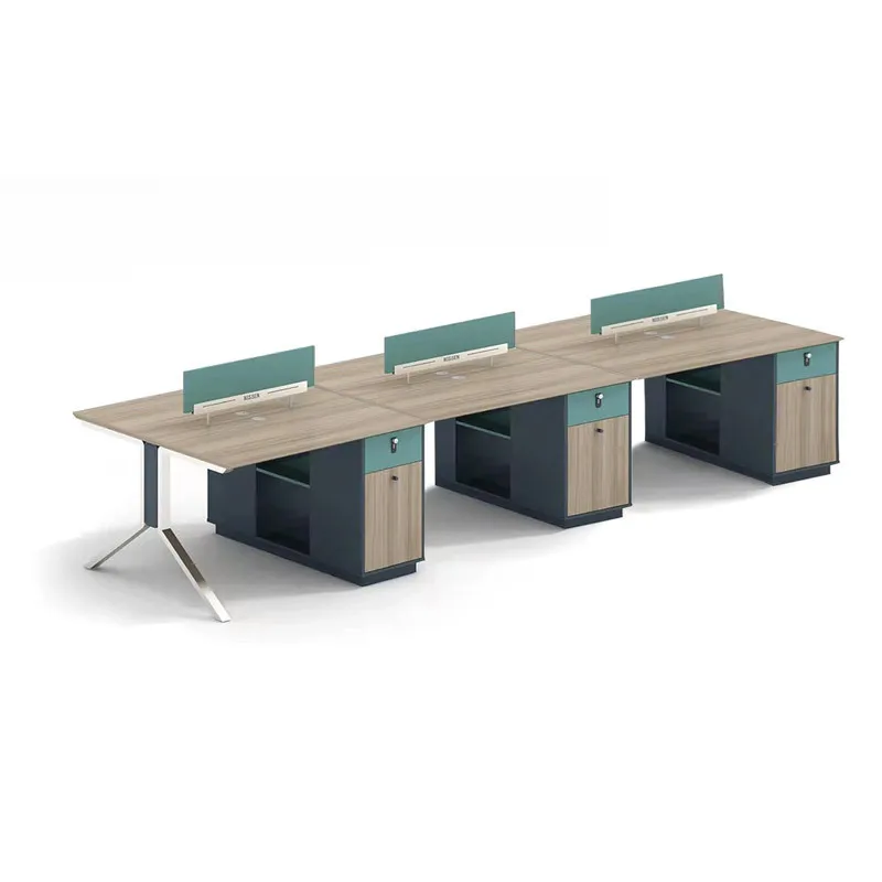 

Simple staff desk, double computer desk and chair combination