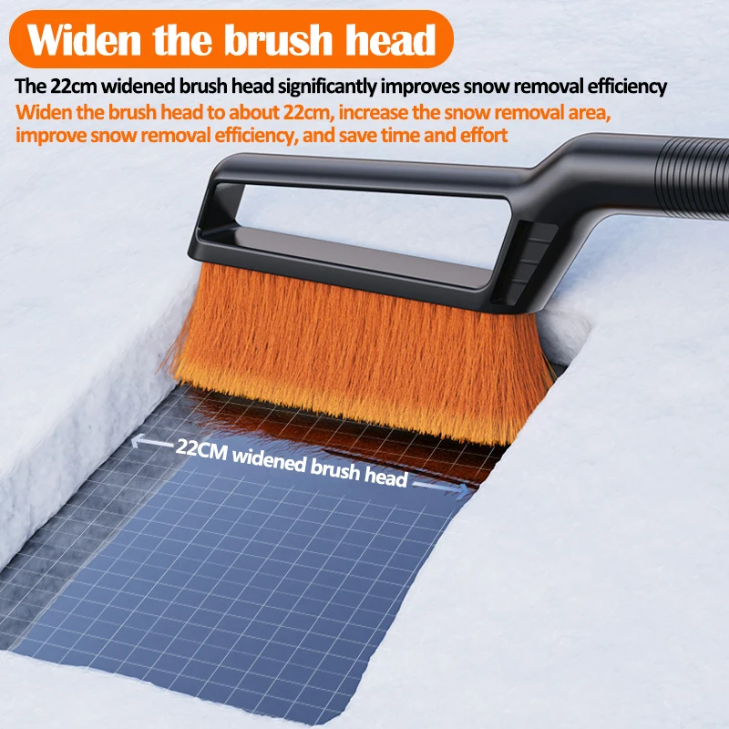 Multifunctional Car Snow Brush Removable Adjustable Shovel Ice Scraper Windshield Cleaning Scraping Tool Winter Tool for Auto Tr