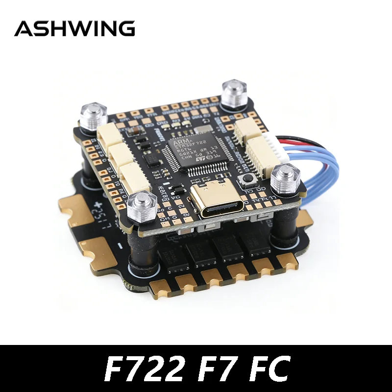 ASHWING F722 60A Stack ICM42688P F722 Flight Controller BLHELI_S 60A 4in1 ESC 30.5X30.5mm 2-6S for FPV Freestyle Drones Parts