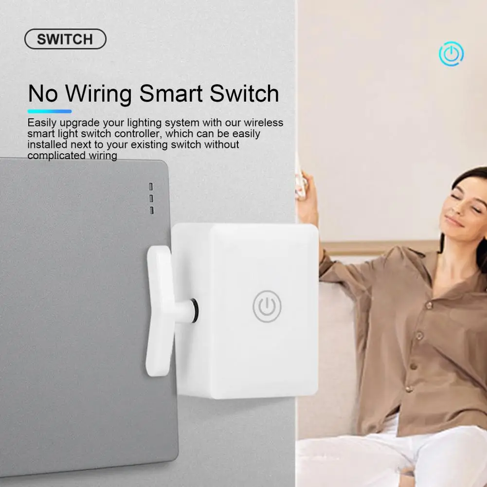 3.4*5.6cm Smart Wireless Light Switch Controller With Remote Control No Wiring Required Turn Light Artifact Switch Button Pusher