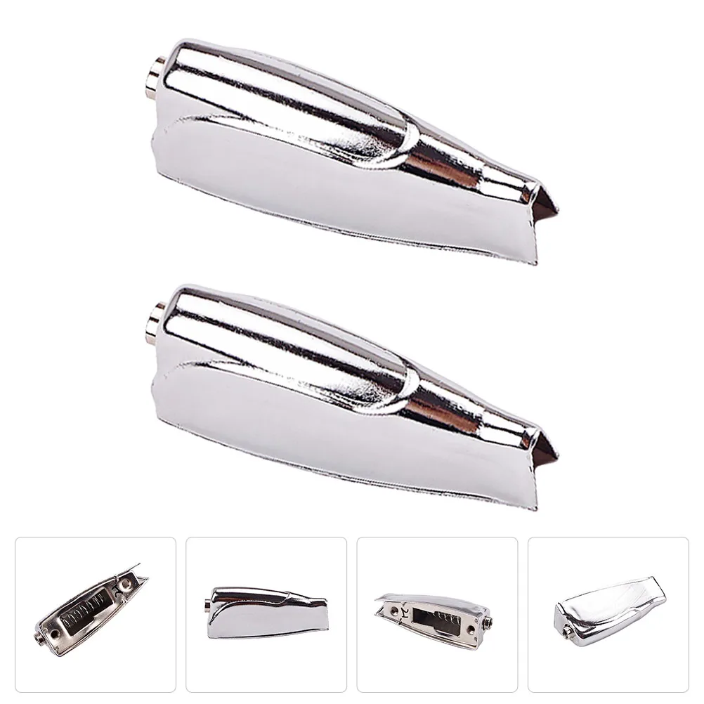

2 Pcs Drum Set Ear Snare Iron Connector Component Single-end Lug Metal Claw Hook Parts