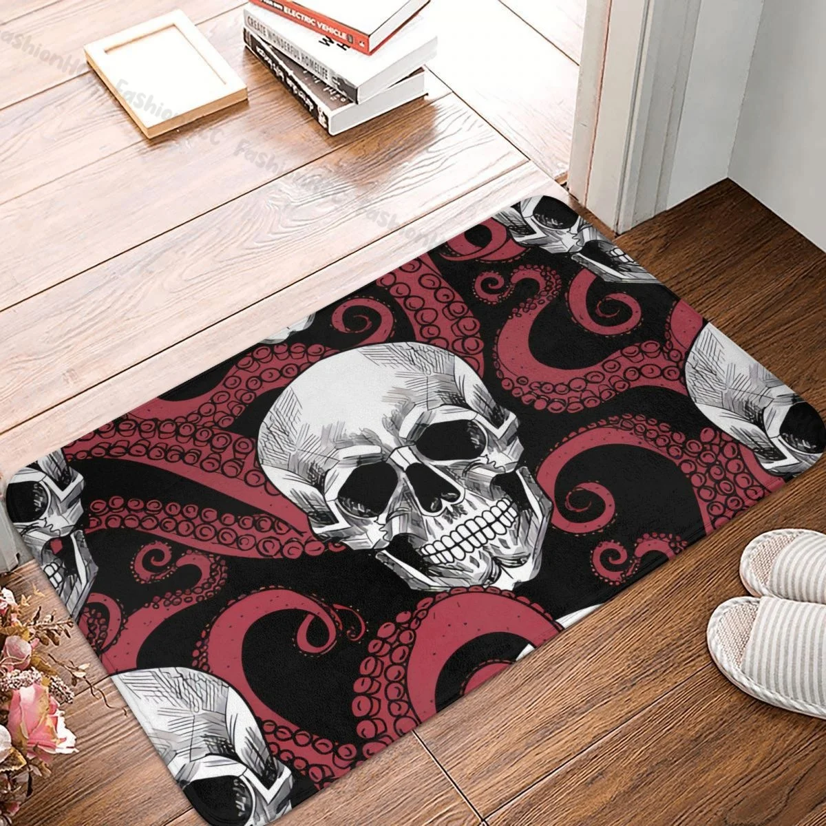 Octopus Tentacles Bedroom Mat Skull And Tentacles Of The Octopus Doormat Kitchen Carpet Outdoor Rug Home Decor