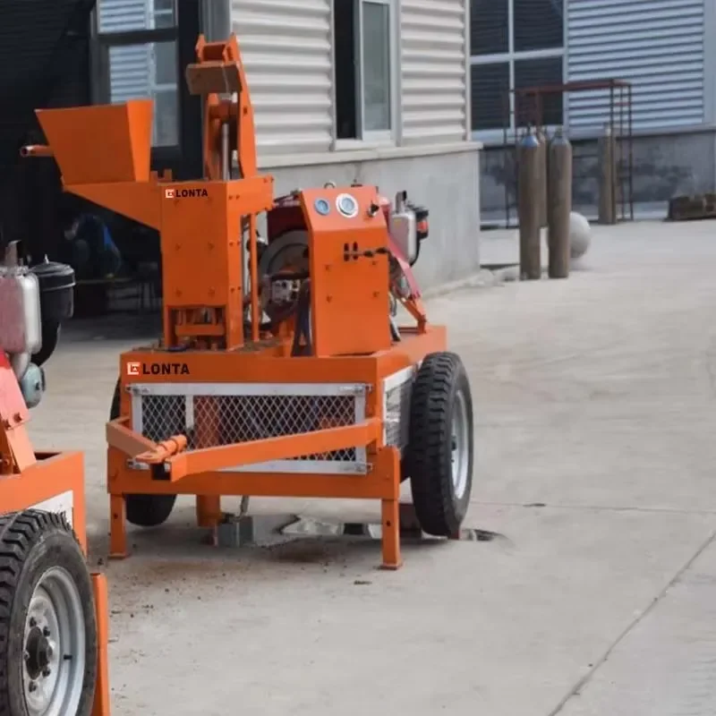 LONTA LT1-20 Automatic Block Machine Hydraulic Mobile Hollow Soil Earth Mud Clay Brick Block Making Machine De Brique De