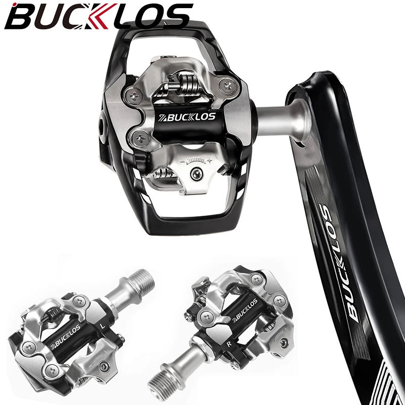 BUCKLOS Fit SPD Pedal de bicicleta M8100 M9100 M8020 Pedal de bicicleta de montaña Pedal de bloqueo automático ligero con tacos MTB para Shimano 105