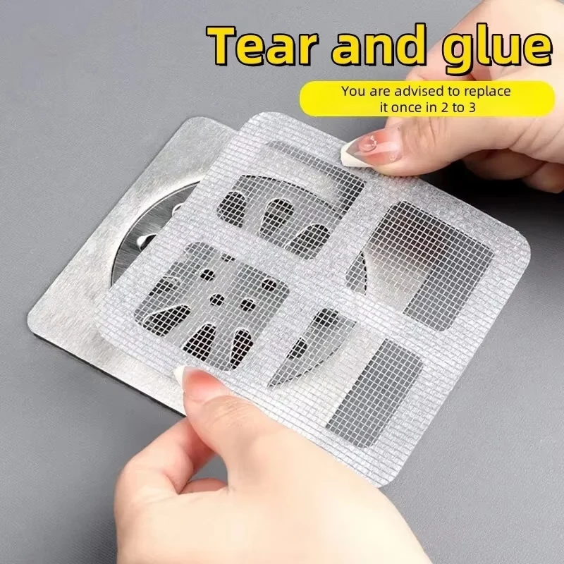 6-40 stücke Einweg Haar Catcher für Dusche Mesh Dusche Ablauf Abdeckungen Boden Waschbecken Sieb Filter Mesh Aufkleber Bad zubehör – Detail 6