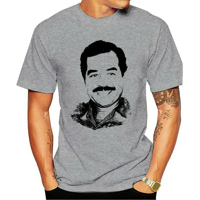 Tutte le Taglie Nuovo  New Saddam Hussein Irak Iraq Bagdad T-Shirt  oversized t shirt  men clothing  harajuku