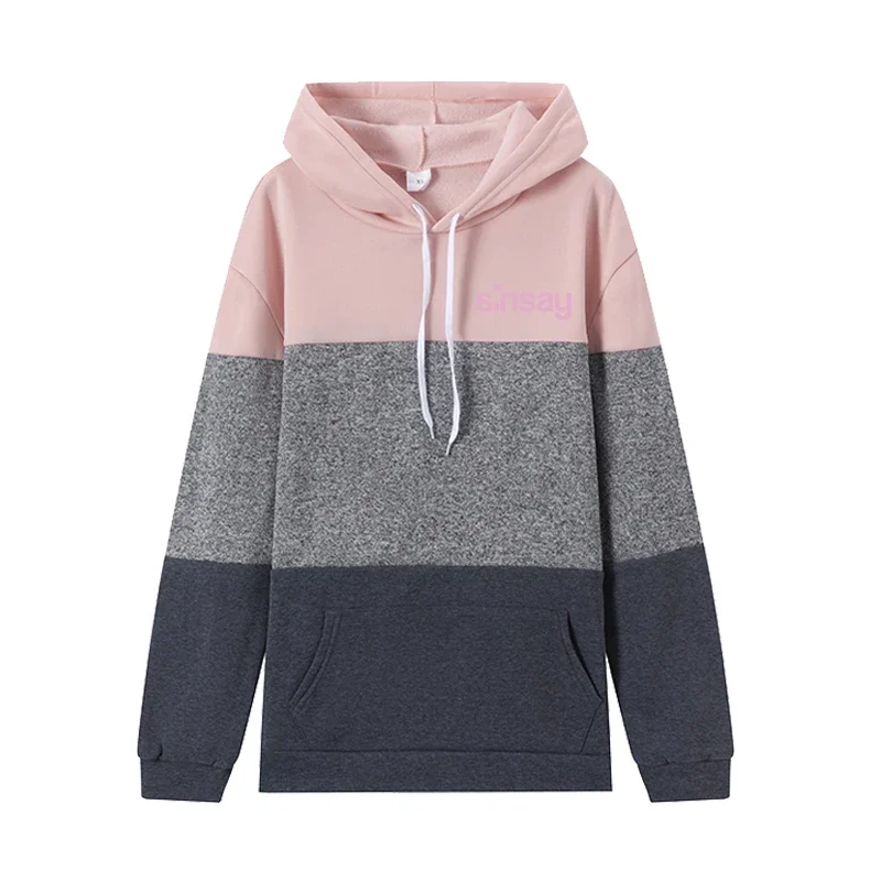 秋冬品質ホットセールデイリーカジュアルパーカージョギング女性用スウェットシャツドローストリングファッションスポーツトリコロートップシンプル