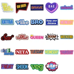 Tuesday Shoe Charms for Crocs Sandals Kids Clogs Pins Boy Girls Badges Men Jeans Women Decorations Buckle Shoes Accessories