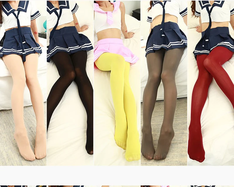 Frühling Herbst Bunte Sexy Damen-Strumpfhose Lolita Bonbonfarben Kawaii Damenstrümpfe Neue Mode Gothic Lingerie Mädchen-Strumpfhosen – Detail 14