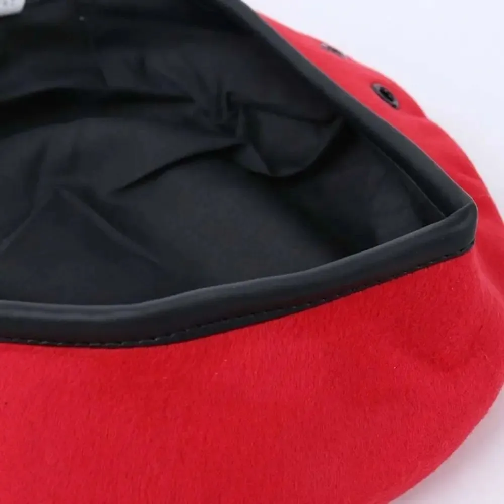 Retro Adjustable Berets Hat Solid Color Spring Summer Adult Painter Cap Cosplay Uniform Cap Security Cap