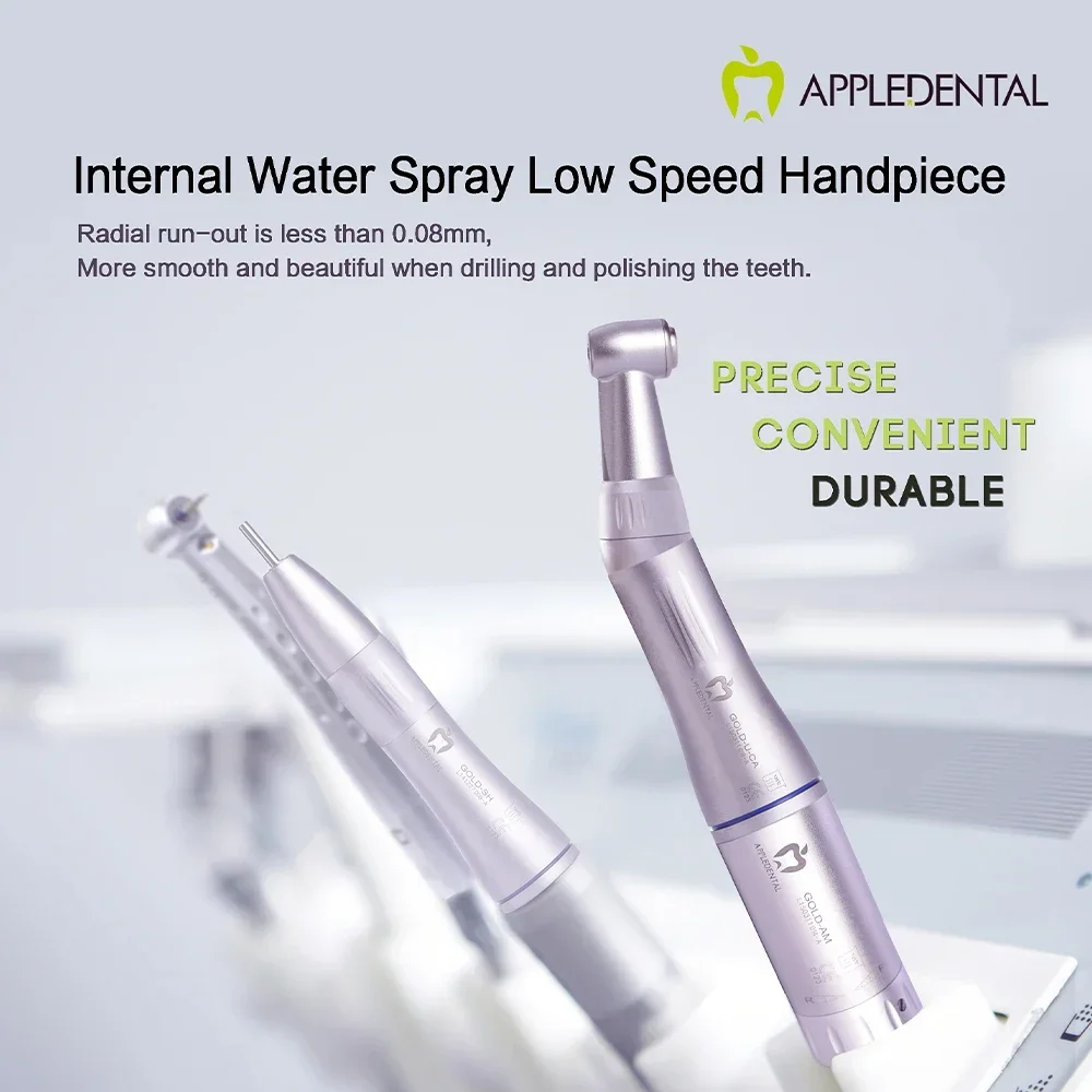 APPLEDENTAL LN Dental Handpiece: Internal Water-Air Spray, Low Vibration, Precise & Safe Operation Ceramic Bearings, Push Button