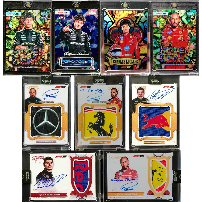 DIY Benutzerdefinierte F1 Sammelkarten Seltene Autogrammkarten mit Hamilton, Verstappen, Leclerc & Antonelli Geschenke für F1-Rennfans