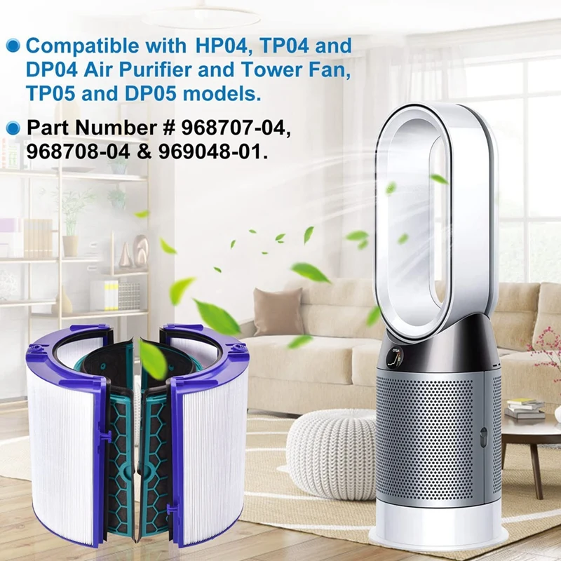 Replacement Filter For Dyson HP04 TP04 DP04 TP05 DP05 Pure Cool, HEPA Air Purifier And Tower Fan