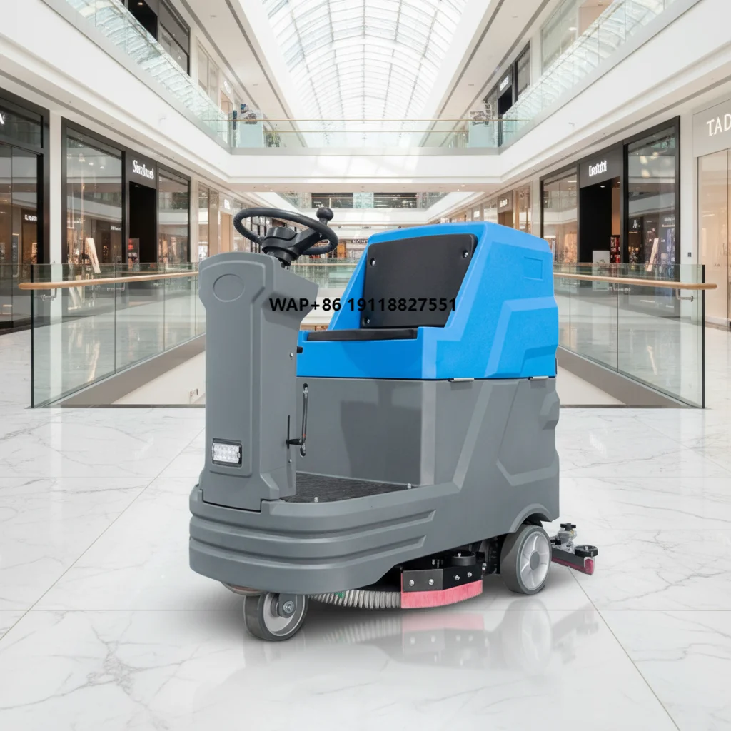 EVERLIFT Ride on Electric Street Sweeper Machine Industrial Sweeper Single Scrub Washer Driving Floor Sweeper Cleaning Equipment