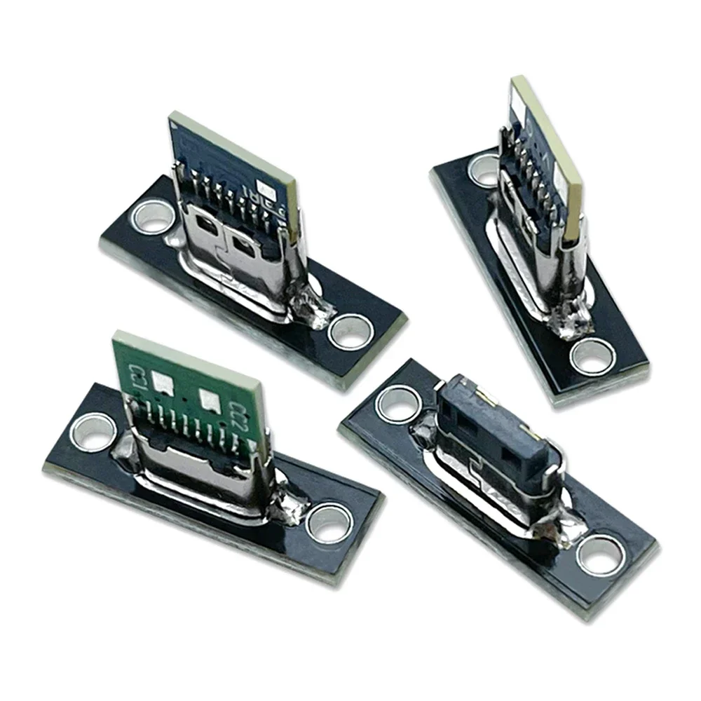 2 4Pin USB3.1 Type C Female Charging Board Connector Terminal Socket with Fixing Plate Module Set