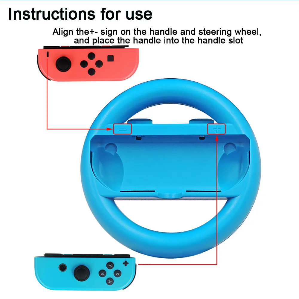 عجلات القيادة لجهاز نينتندو سويتش ووحدة التحكم OLED JoyCons، ملحقات مرفق وحدة تحكم Joycon لعجلات السباق - حزمة مزدوجة #2
