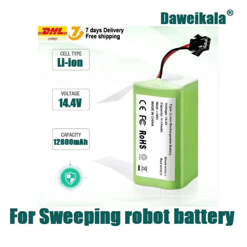 Batería de Iones de Litio de 14.4V 12800mAh para Conga 990 1090 Tesvor X500 Ecovacs Deebot N79 N79S DN622 Eufy RoboVac 11 11S RoboVac 30