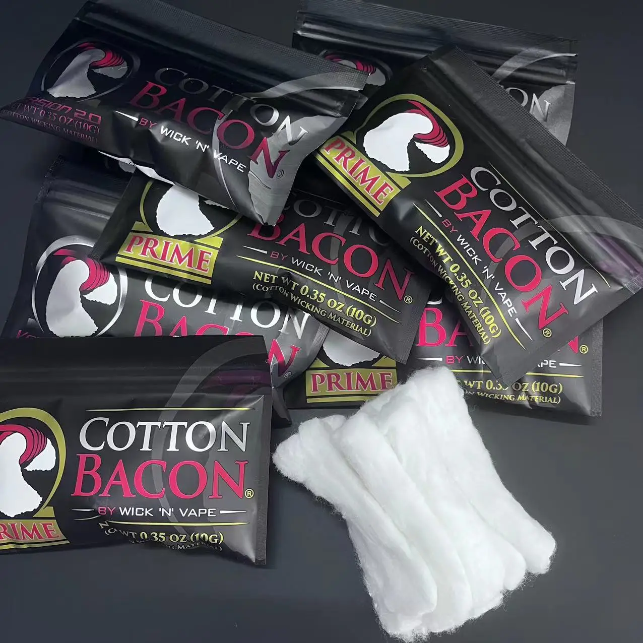 10Park 100% 2.0 Organic Cotton Bacon Prime Gold Version Bacon Cotton For RDA RTA Tank Coil Wire DIY Tool Accessories