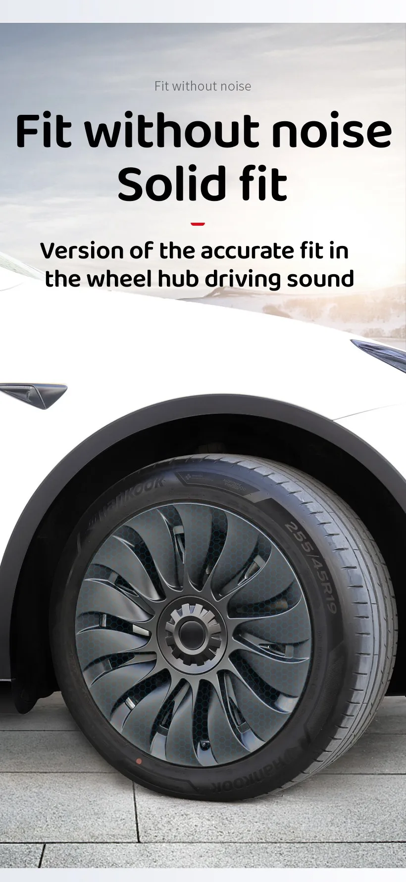 1PCS/4PCS Rad Kappe Leistung Ersatz 19 Zoll Rad Kappe Automobil Radkappe Vollrand Abdeckung Zubehör für Tesla Modell Y 2024 – Detail 13