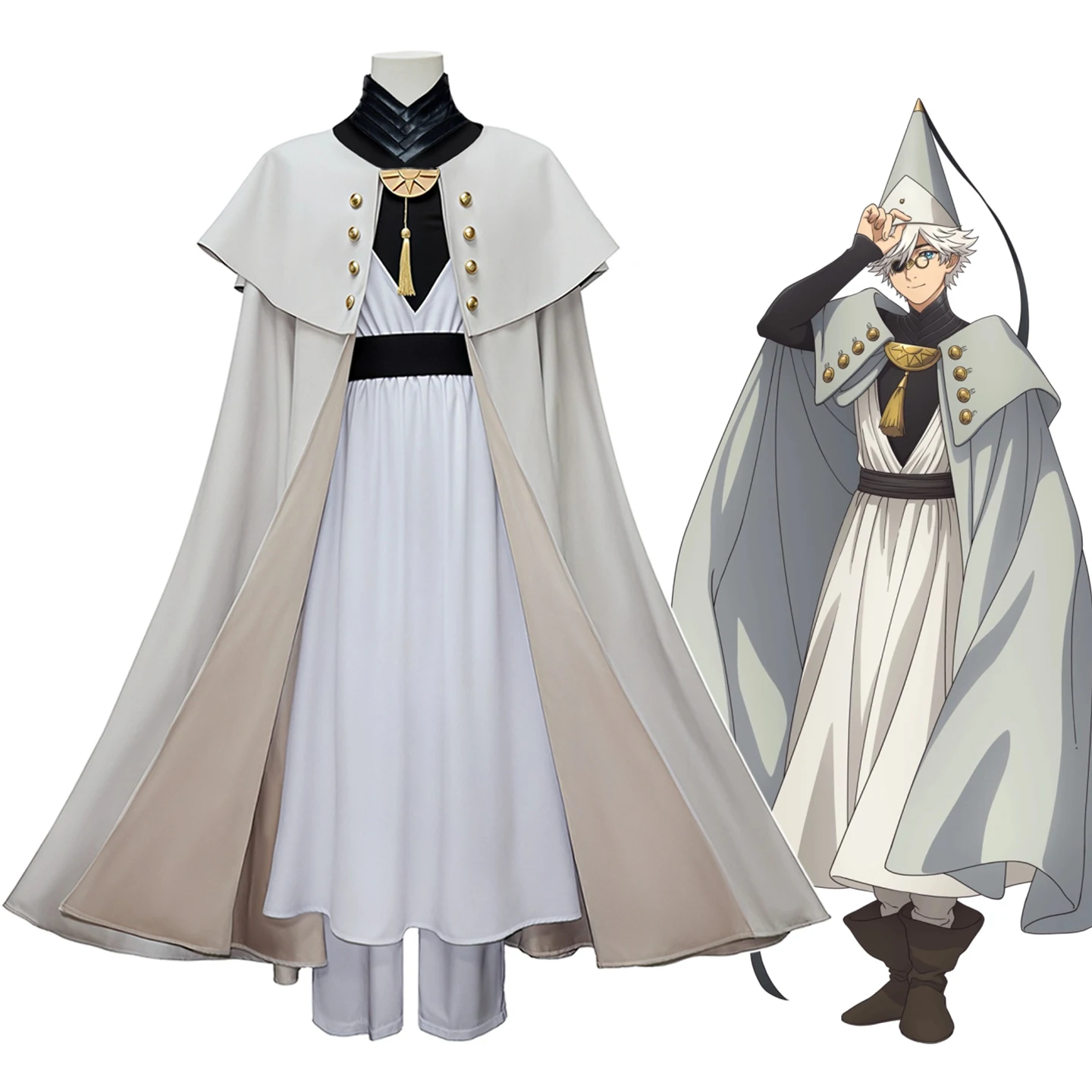 

Anime Atelier of Witch Hat Kifuri Cosplay Costumes Role Play Uniform Halloween Carnival Party Outfit For Men