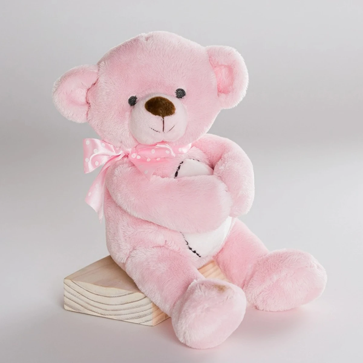 Stuffed Soft Toy Baby Teddy Bear Vase Huger Pink / Blue / Ivory, 10\