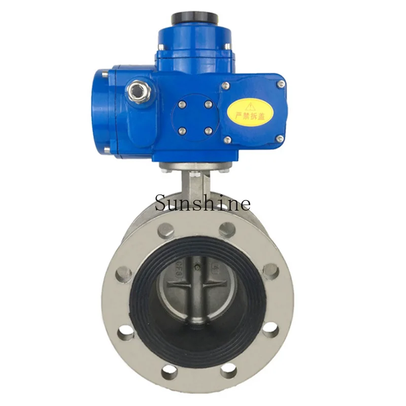 

Stainless steel 304 electric flange butterfly new soft seal remote control valve D941X-16P