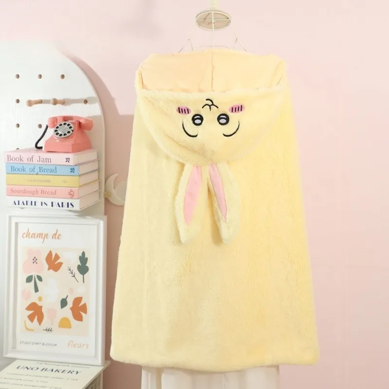 Cartoon Kawaii Cloak Hooded Keep Warm Afternoon Nap Shawl Blanket Meticulous Workmanship Soft Skin-friendly Funny Cute Chiikawa