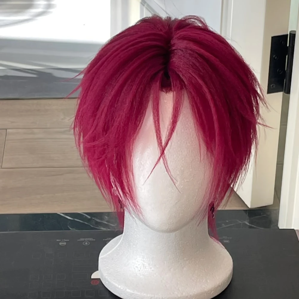 Anime Rin Matsuoka Special Color Short Cosplay Wig Heat Resistant Synthetic Fiber with Rose Net Suitable for Anime Cosplayers