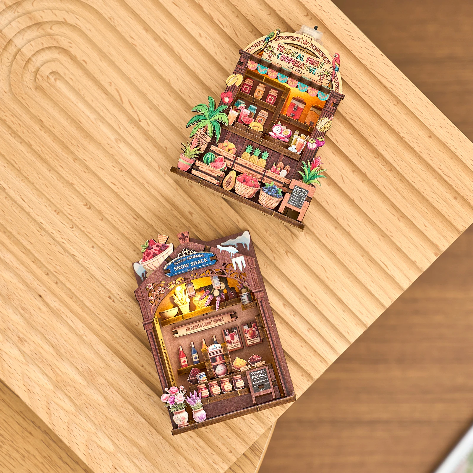 Kühlschrankmagnet DIY Handwerksset 3D Puzzle Spielzeug Puppenhaus Miniatur Ladenhaus Möbel Kreatives Montagemodell Dekoration – Detail 7