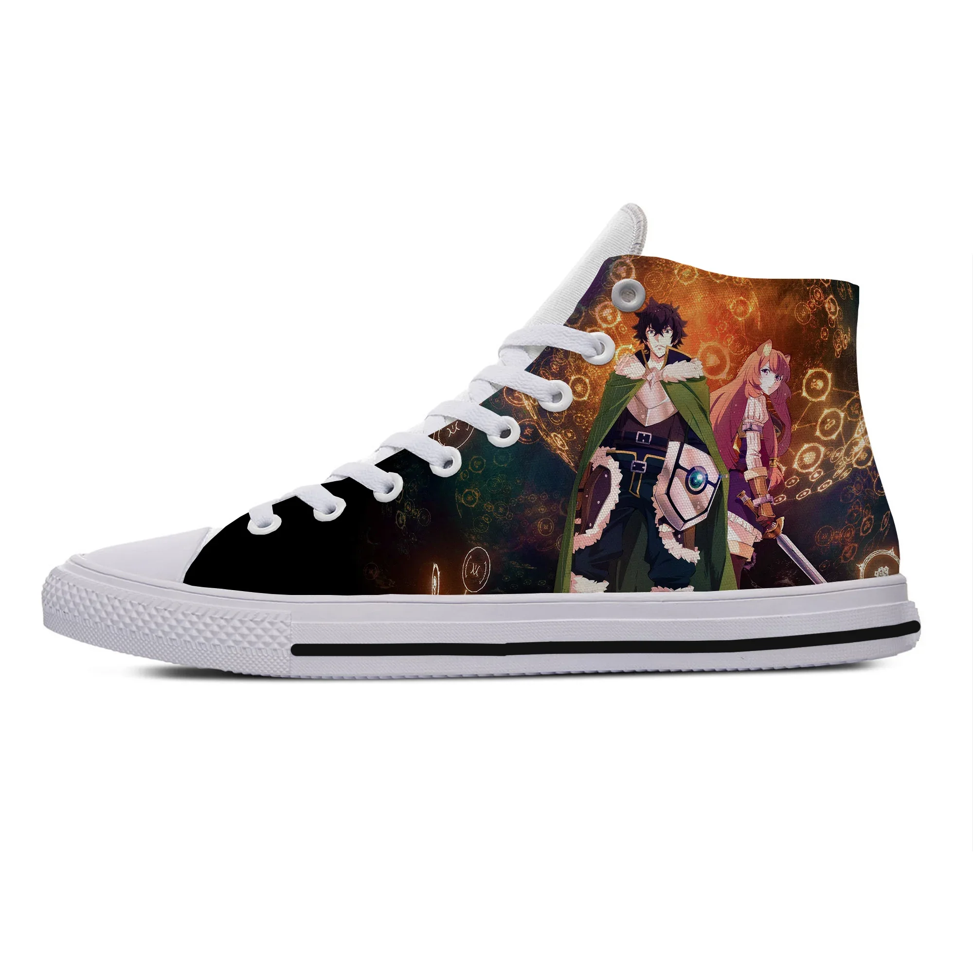 

Популярные унисекс японские аниме Tate No Yuusha The Rising Of The Shield Hero, легкие модные парусиновые туфли с высокой посадкой, классическая обувь