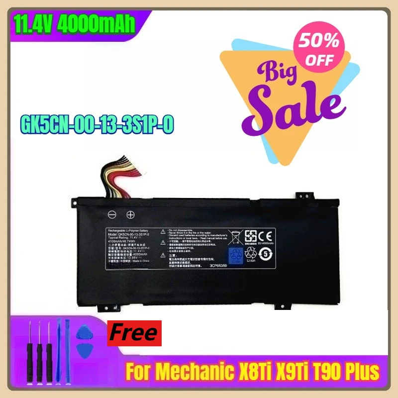 

11.4V 4000mAh Laptop Battery for Mechanic X8Ti X9Ti T90 Plus